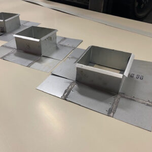 Custom size pitch pans in any grade of material soldered upon request
